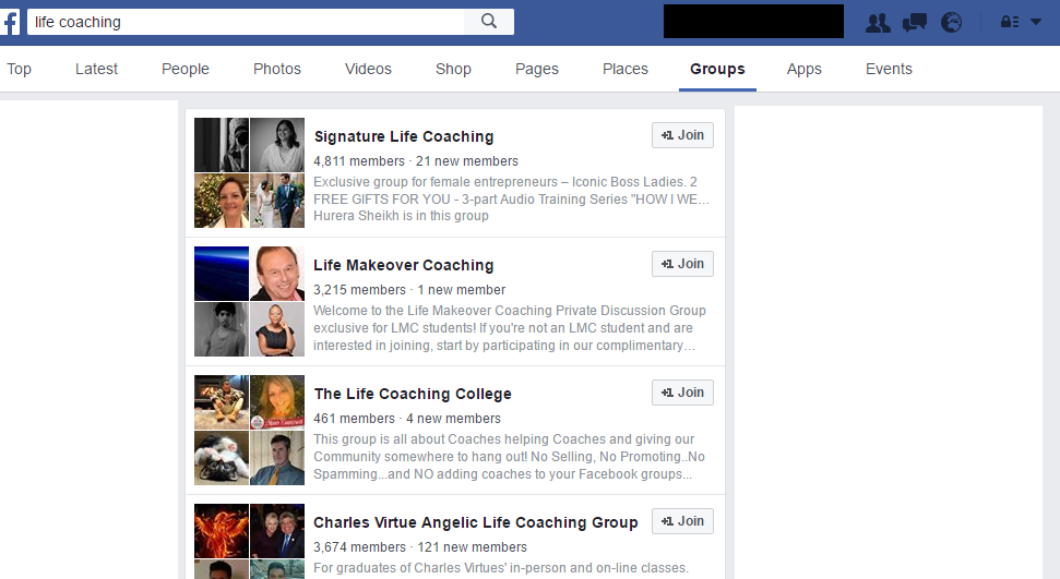 Facebook groups