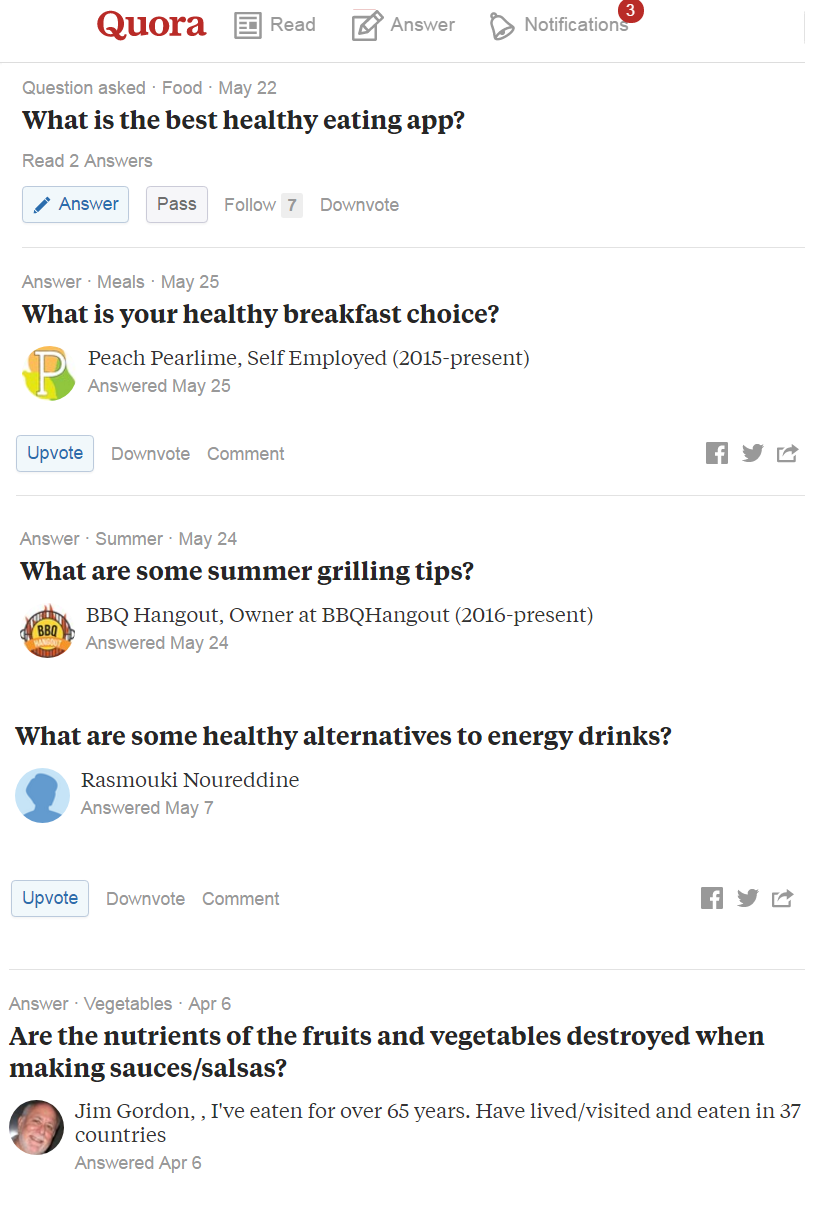 Find great content on Quora