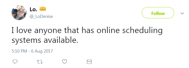 Praise for online scheduling on Twitter