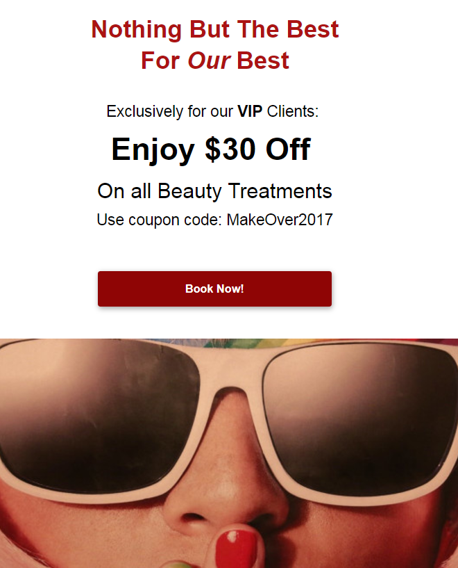 Create and send online coupons with vcita