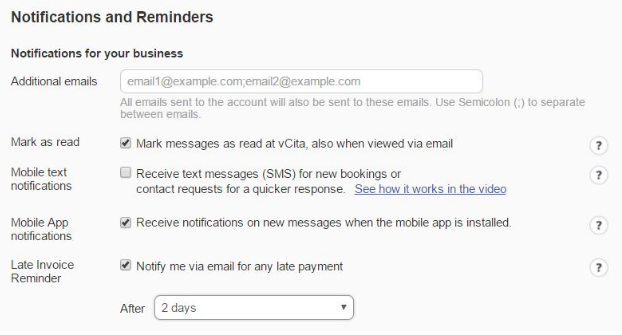 Invoicing reminders