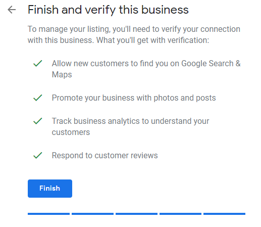 Verifying your business is the last step of claiming your Google listing