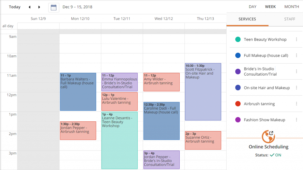 Color code your business calendar