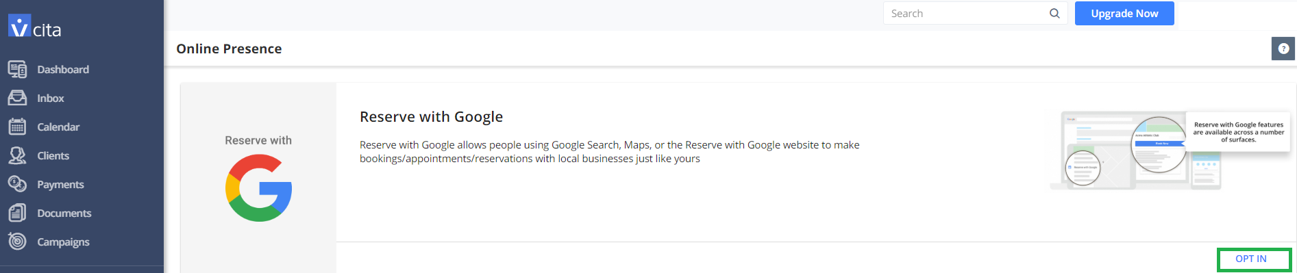 How to join Reserve with Google
