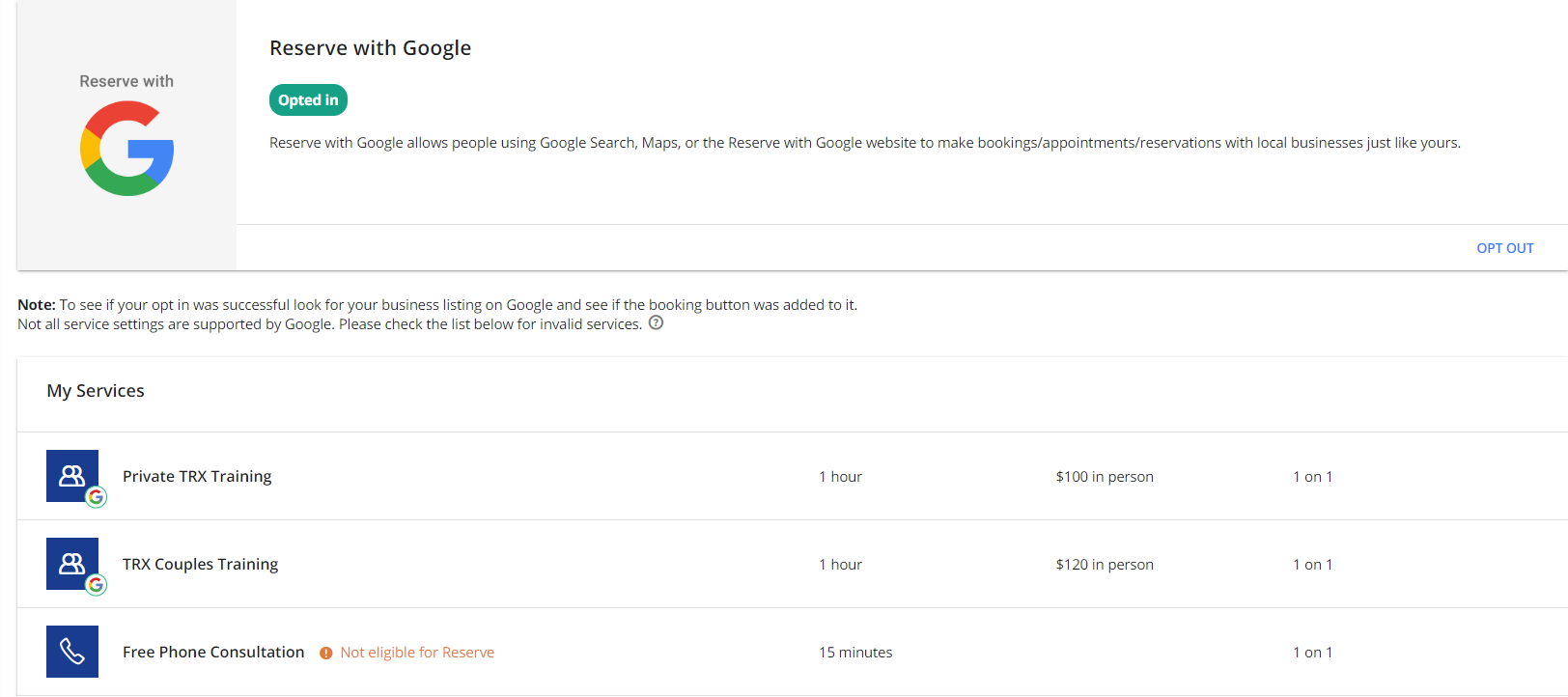 How to join Reserve with Google