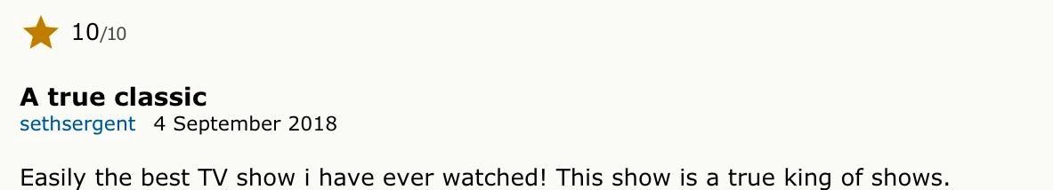 The Good Place viewer review from IMDB