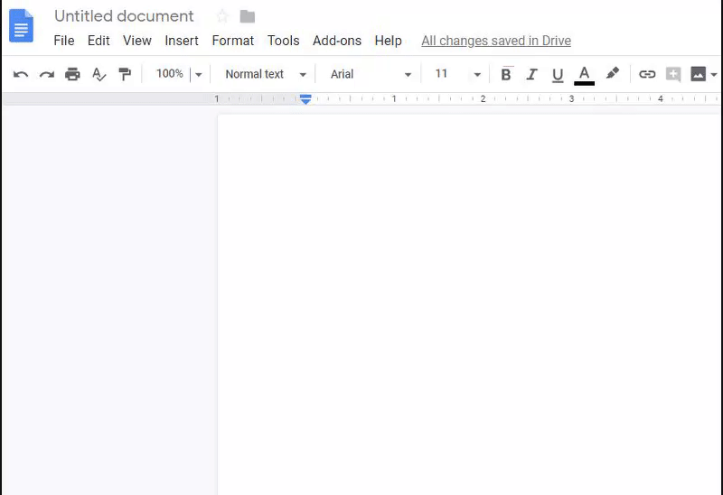 Voice typing can be found in the "Tools" drop-down in Google Docs