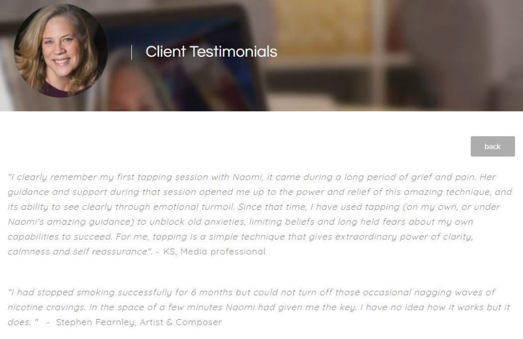Client testimonial