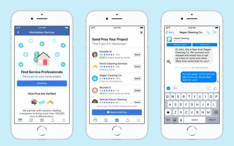 Facebook marketplace services